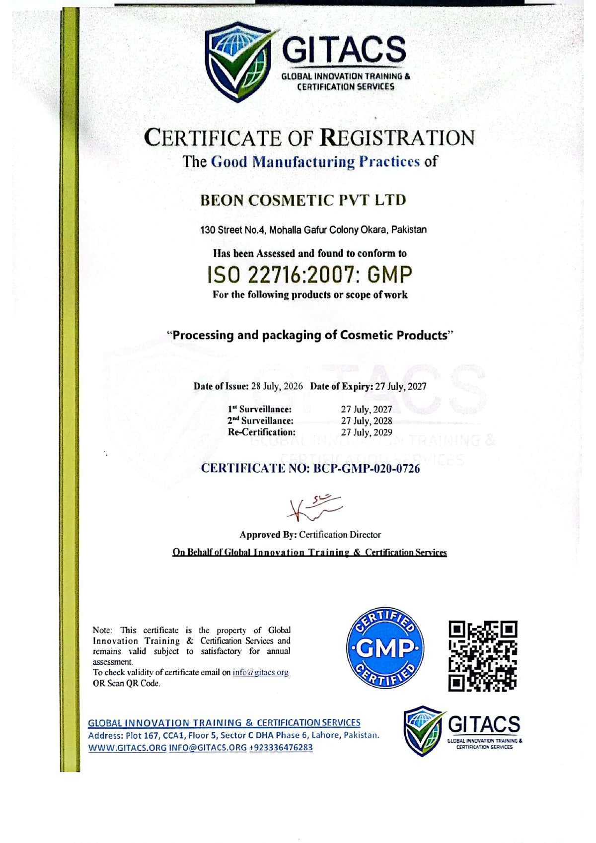 Certificate